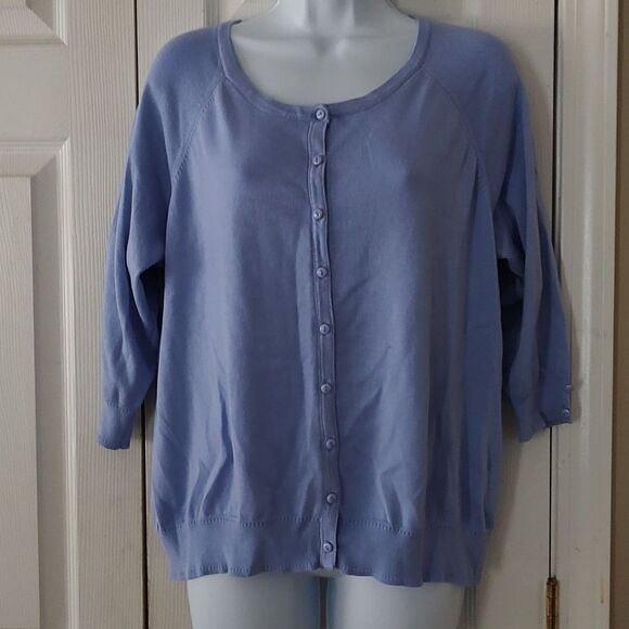 Maurices  baby blue  button down cardigan Sz XXL - Picture 1 of 5